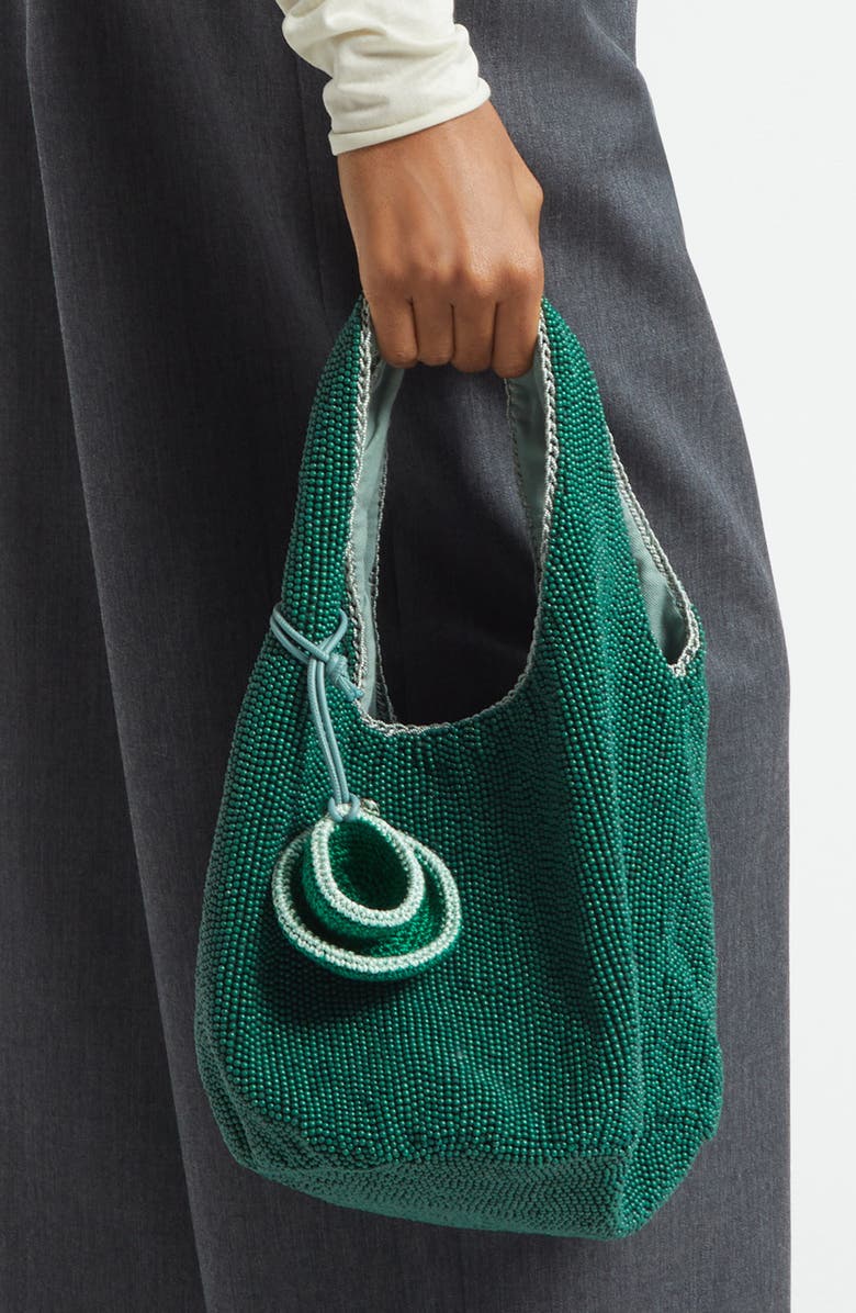 JW Anderson Teacup Crochet Bag Charm, Alternate, color, Green 500