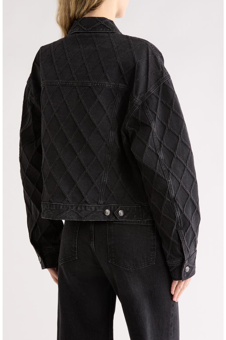 Ryan Denim Trucker Jacket, Alternate, color, BLACK