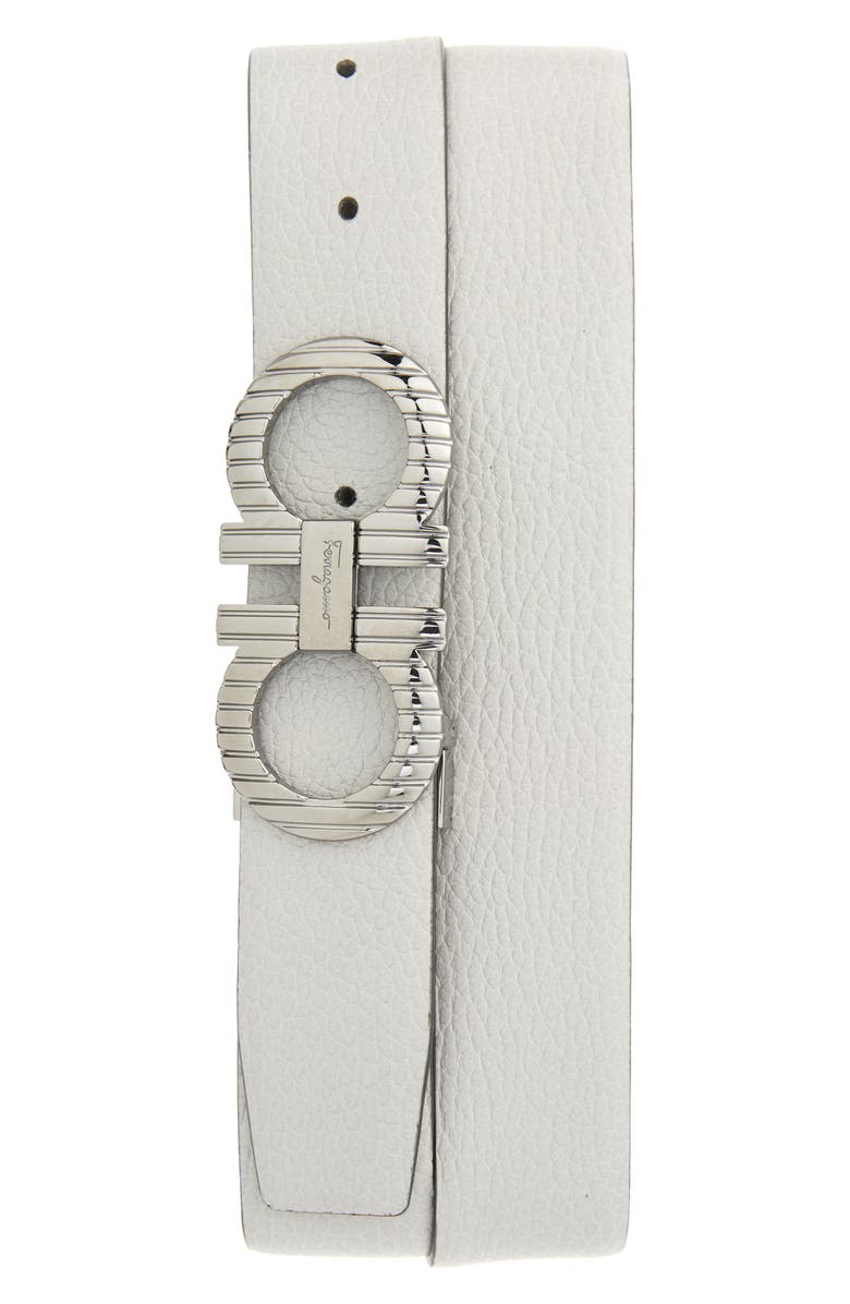FERRAGAMO Double Gancio Reversible Leather Belt, Main, color, 