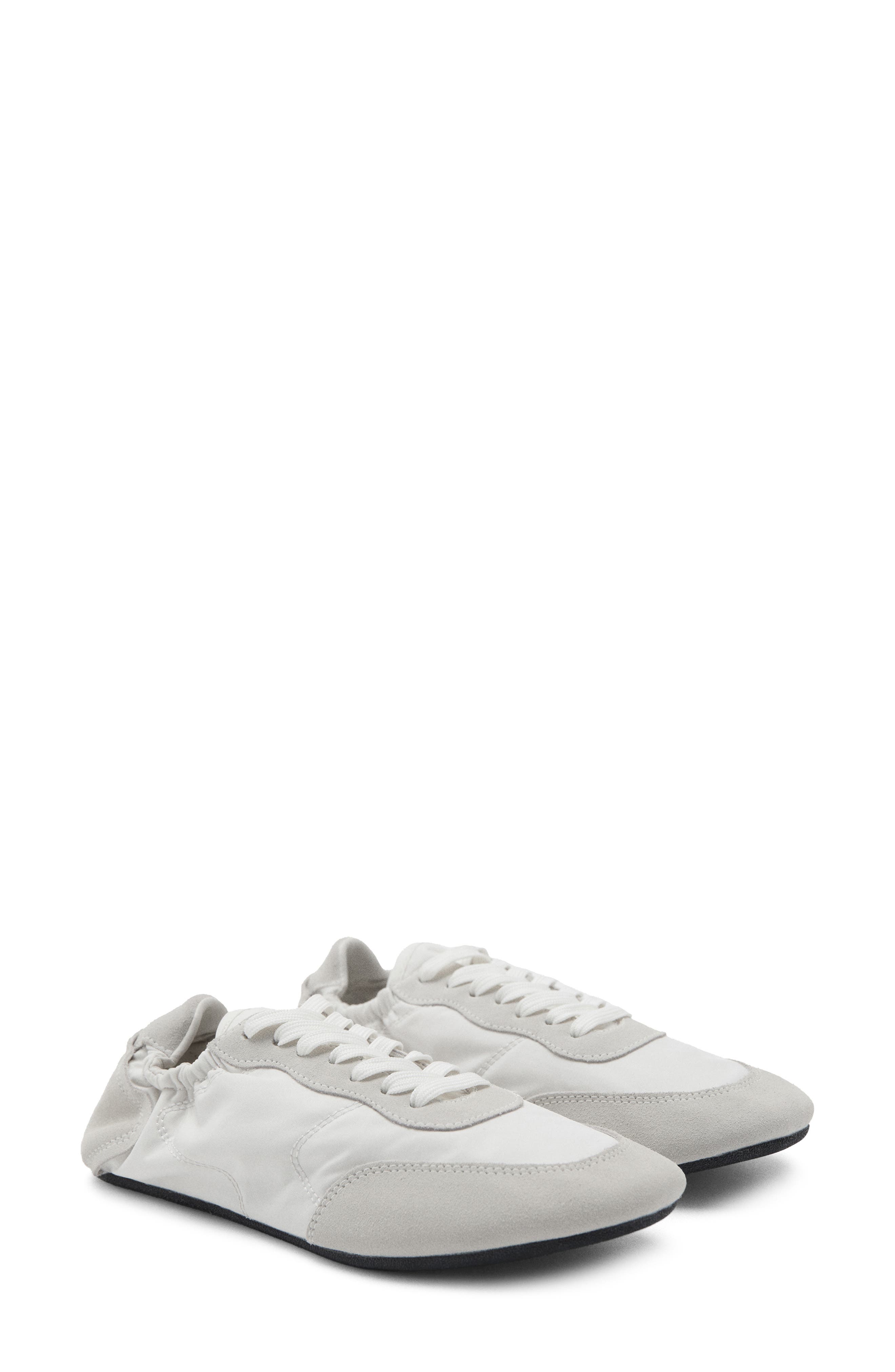 MANGO Leather Sneaker, Main, color, 