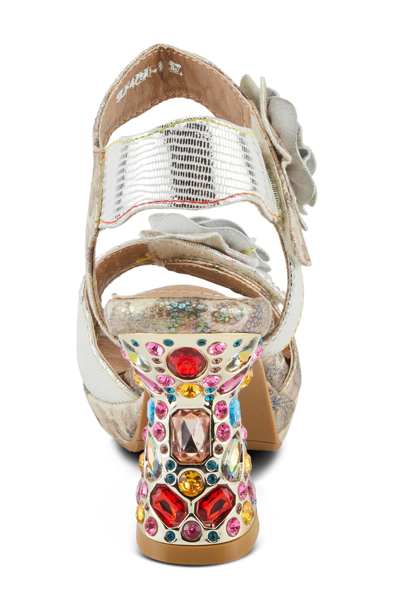 L
Artiste by Spring Step Smashing Ankle Strap Platform Sandal, Alternate, color, Ice Multi