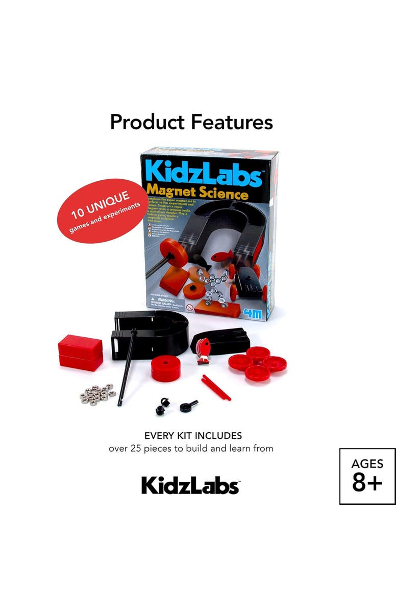 4M Magnet Science Kit 10 Magnetic Experiments & Games, Alternate, color, Multicolored