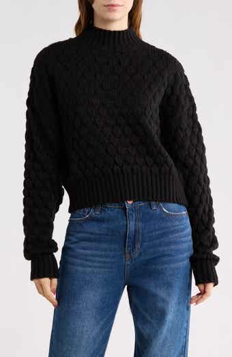 Elodie Bubble Knit Crop Sweater