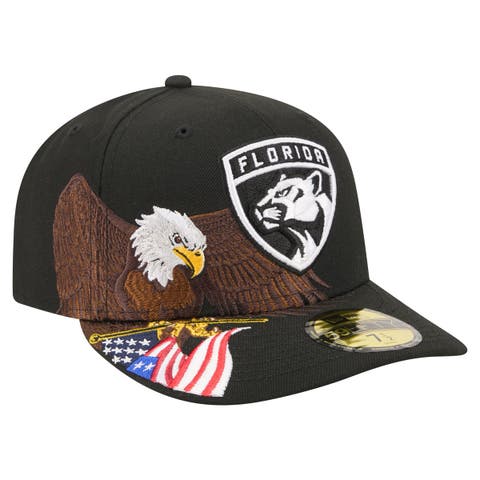 Men's New Era Black Florida Panthers Freedom Pre-Curved 59FIFTY Fitted Hat