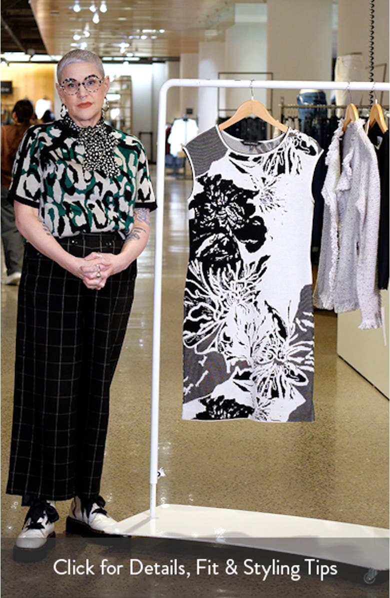 Floral Knit Sheath Dress, sales video thumbnail