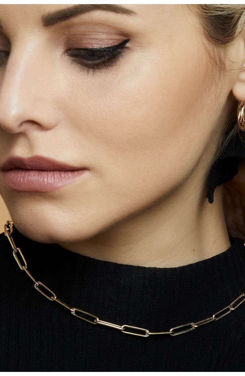 Oradina 14K Gold Bond Street Necklace Necklace, Alternate, color, Yellow Gold