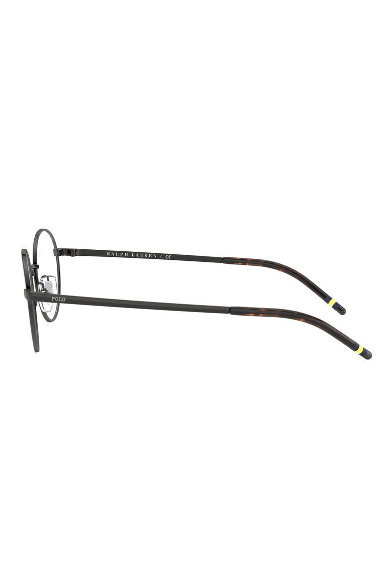 51mm Round Optical Glasses, Alternate, color, DARK GUNMETAL