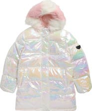 Sam Edelman Kids' Iridescent Long Puffer Coat