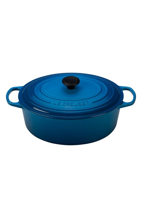 Signature 8-Quart Oval Enamel Cast Iron French/Dutch Oven