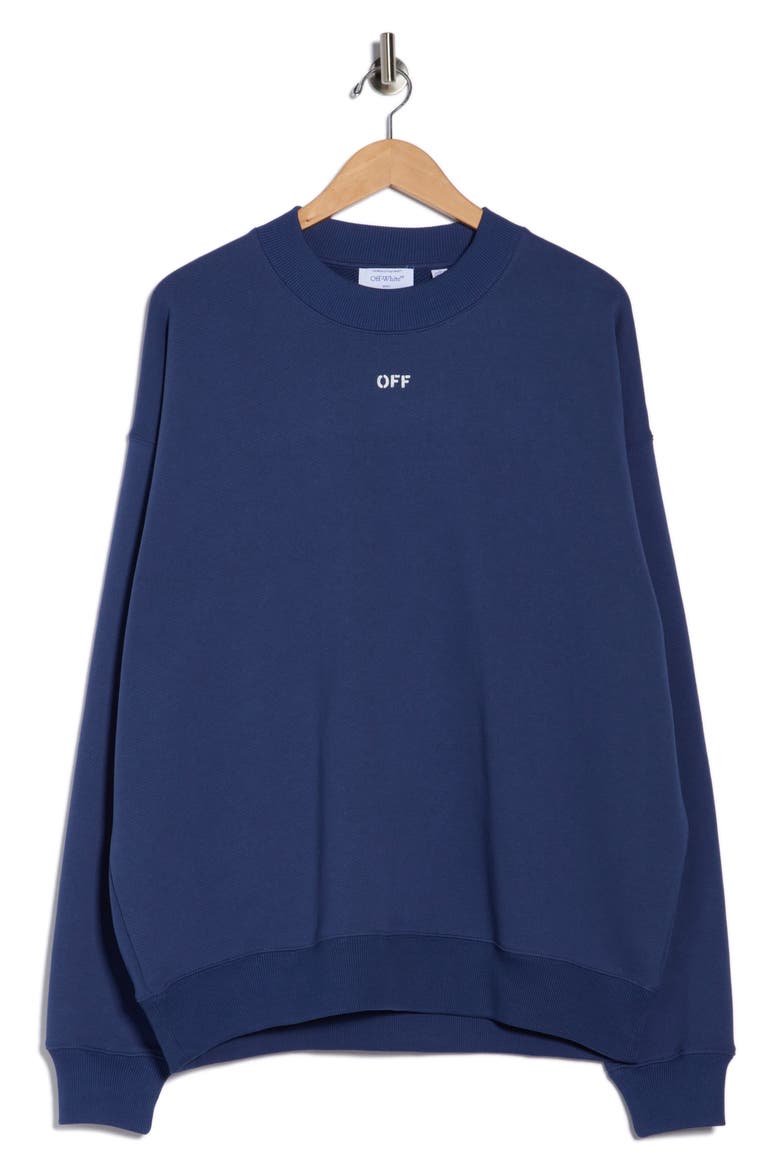 Skate Logo Sweatshirt, Alternate, color, DARK BLUE-WHITE