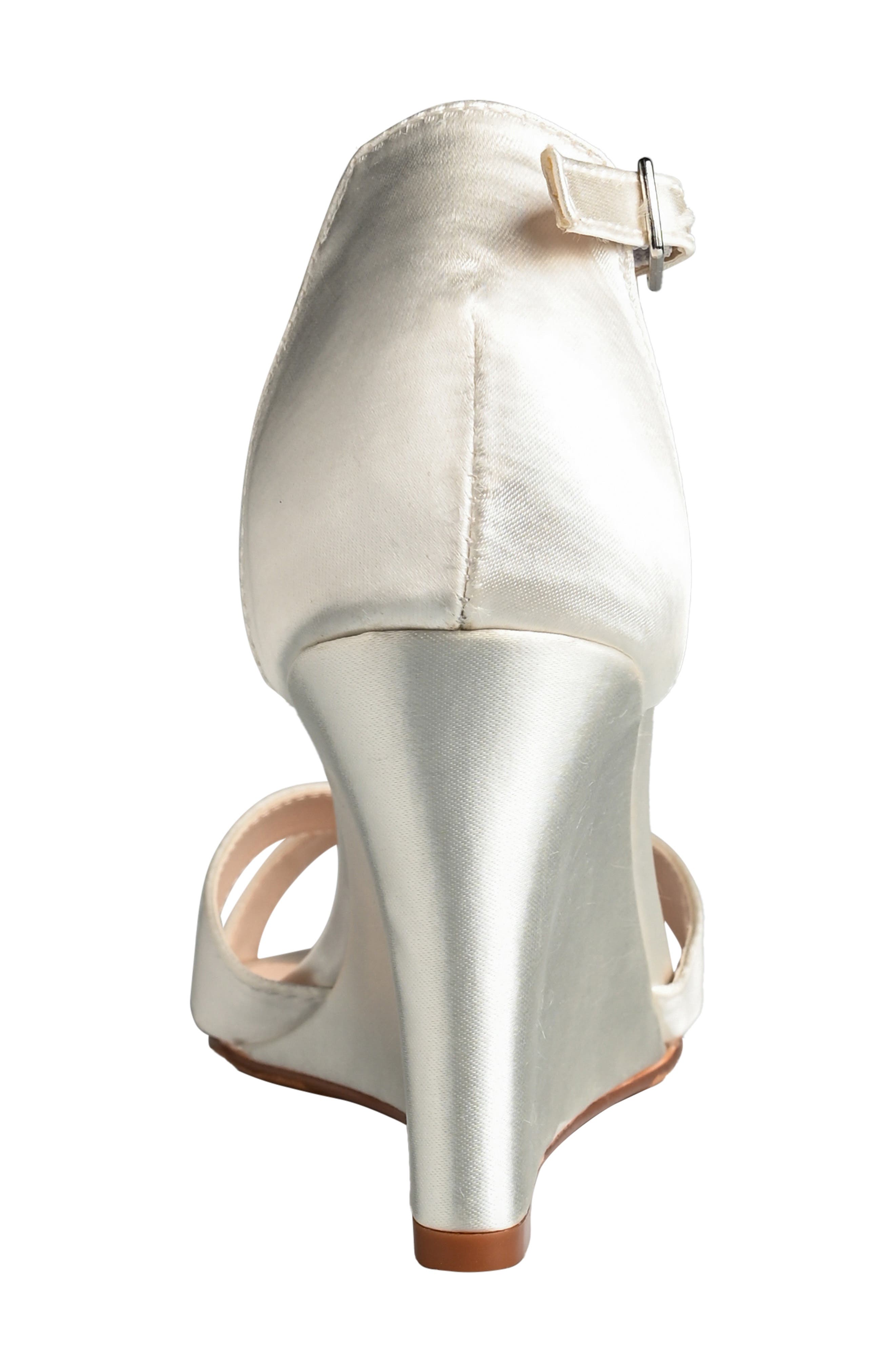 Codi T-Strap Wedge Sandal, Alternate, color, WHITE