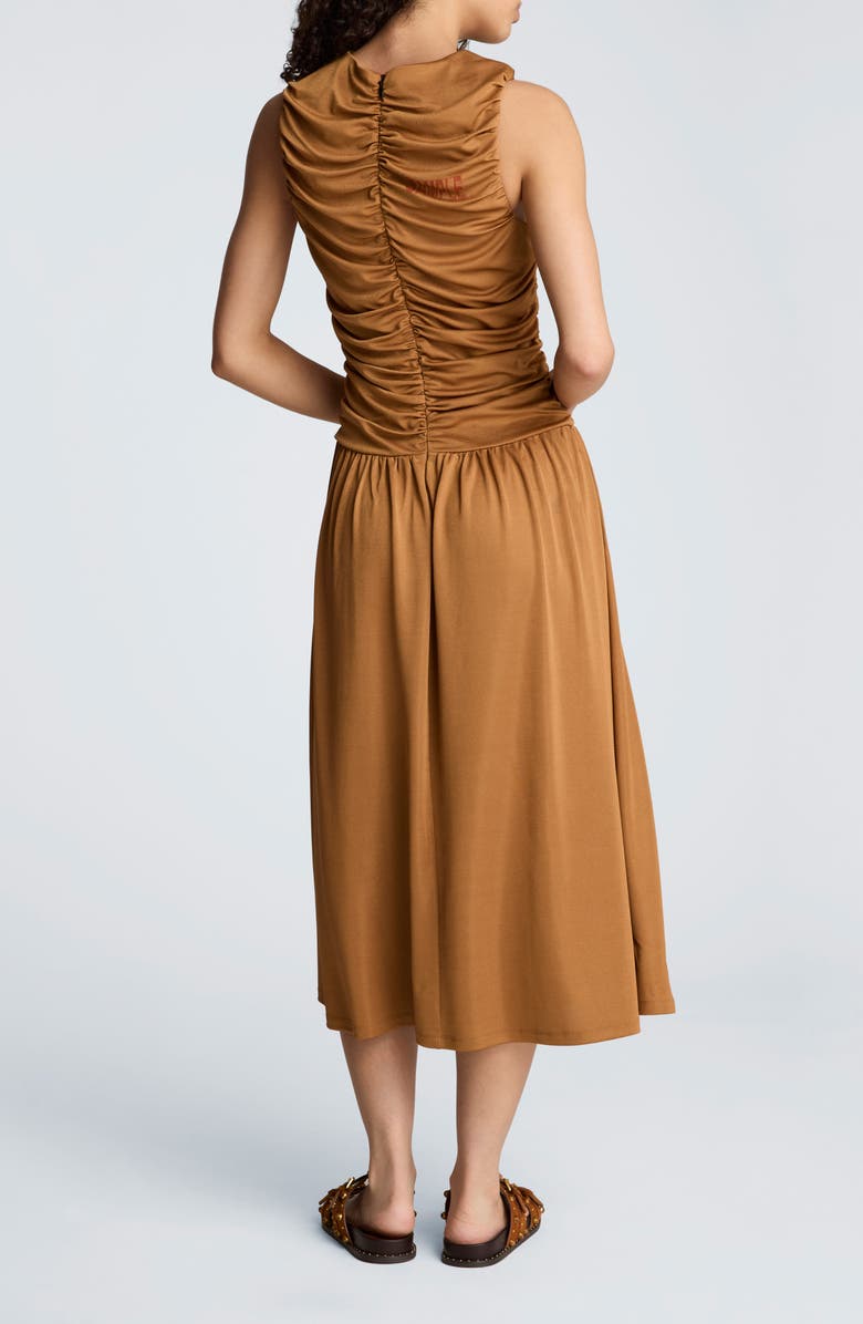 Kenneth Cole Ruched Sleeveless A-Line Midi Dress, Alternate, color, 