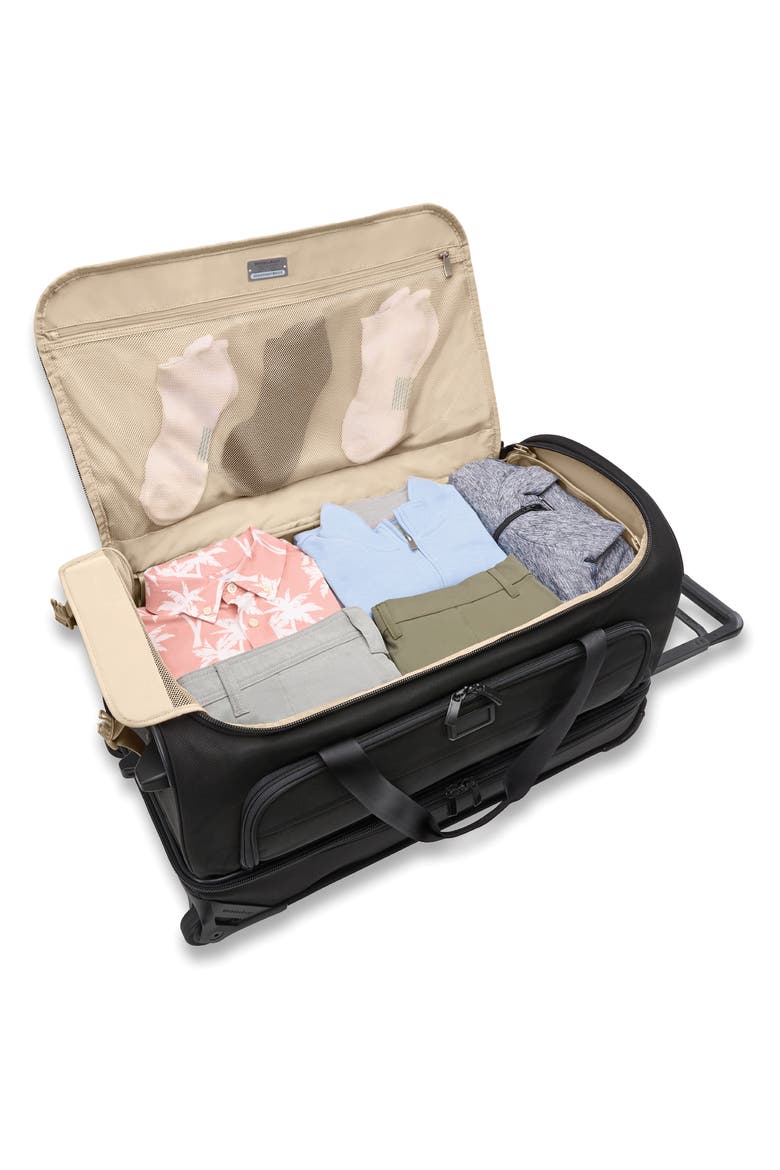 Baseline Medium 2-Wheel Duffle Bag, Alternate, color, BLACK