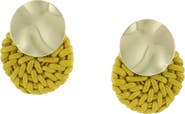 OLIVIA WELLES Selma Disc Straw Earrings