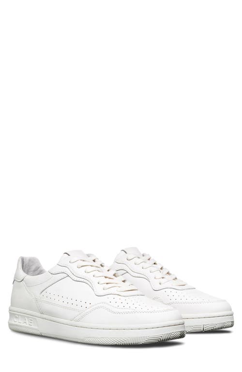CLAE Haywood Leather Sneaker in Triple White Leather 