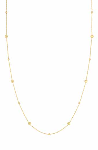 Bony Levy 14K Gold Ball Station Chain Necklace
