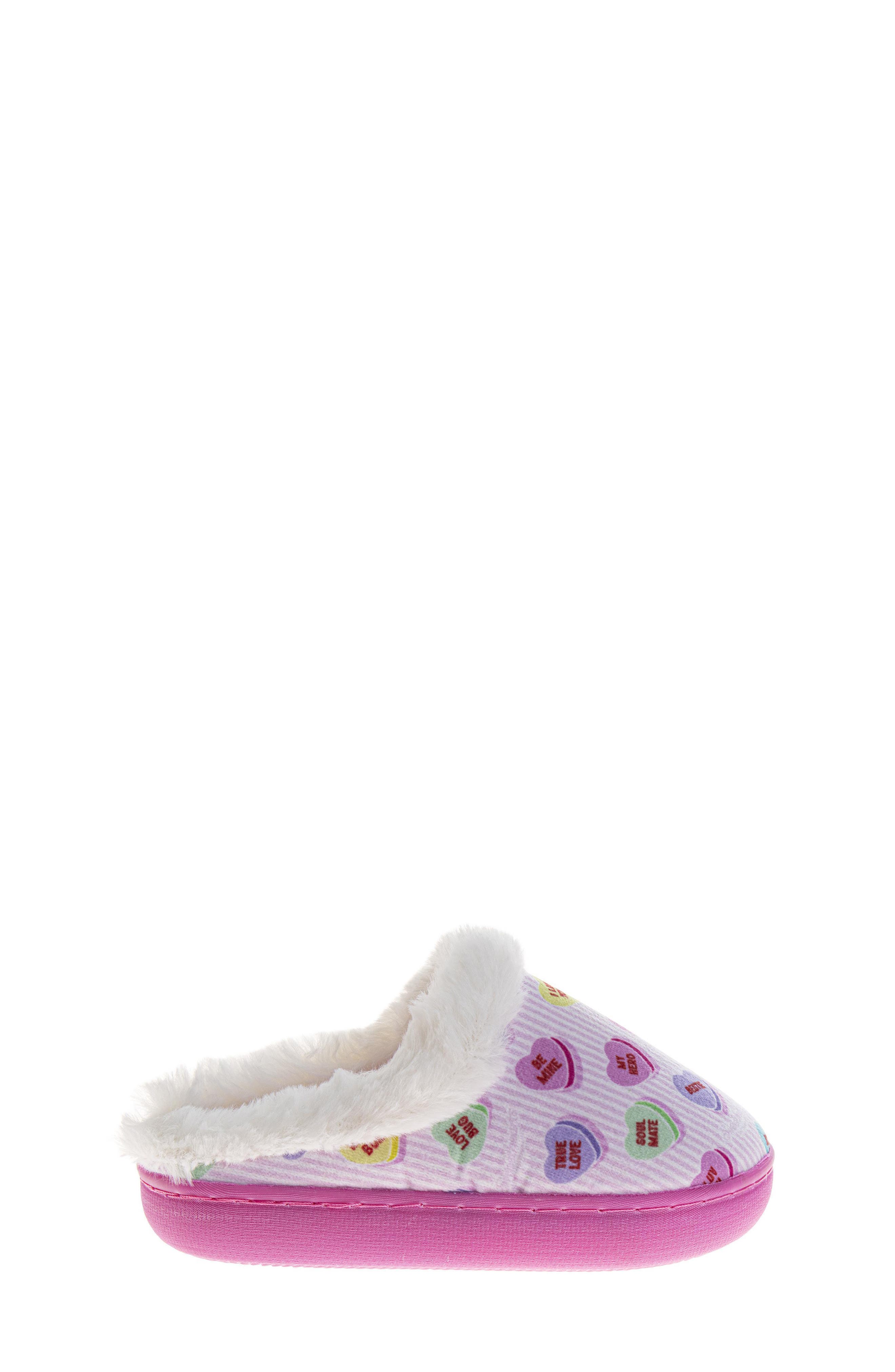 Kids' Sweethearts Conversation Heart Slipper, Alternate, color, PINK MULTI