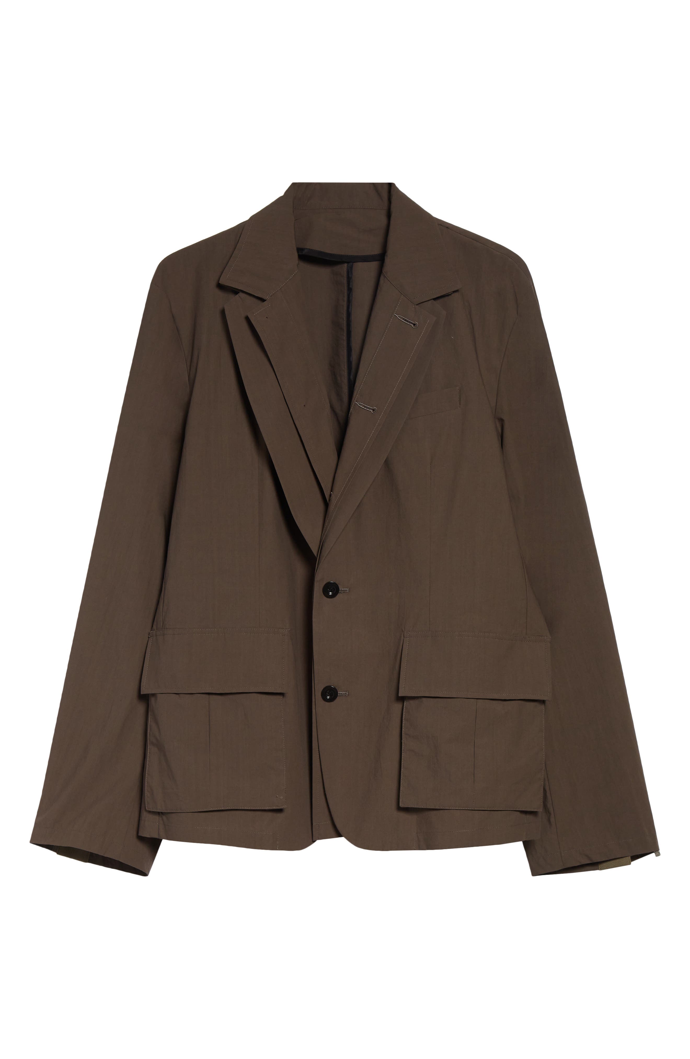 Sacai Cotton Typewriter Sport Coat In Brown