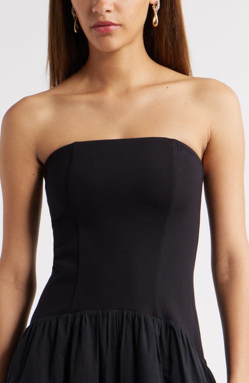 Open Edit Curved Waist Strapless Maxi Dress