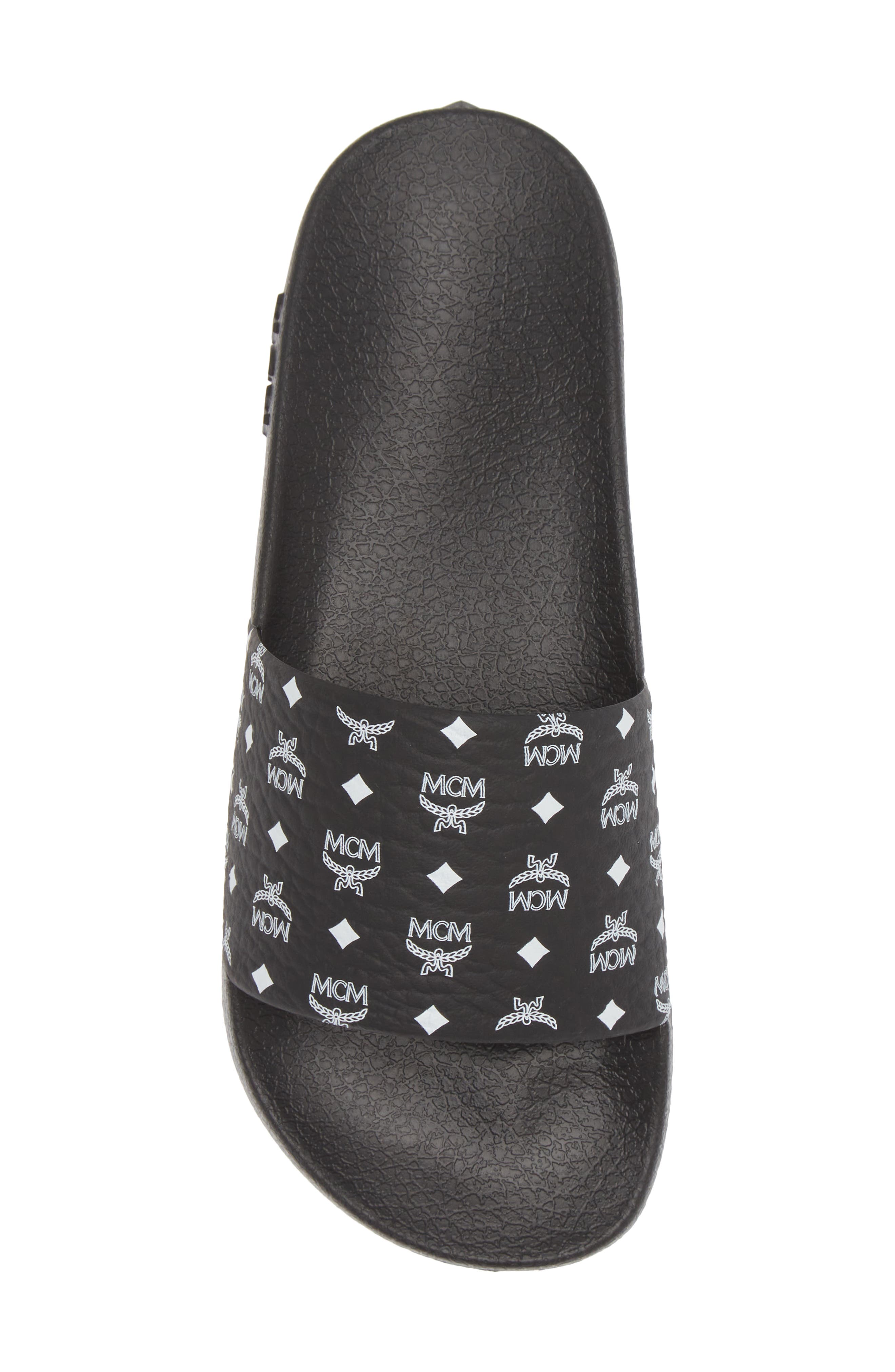 MCM Monogram Slide Sandal, Alternate, color, 