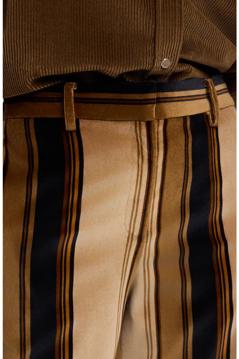 Isla Stripe High Waist Wide Leg Pants, Alternate, color, SEPIA TINT/ MIDNIGHT