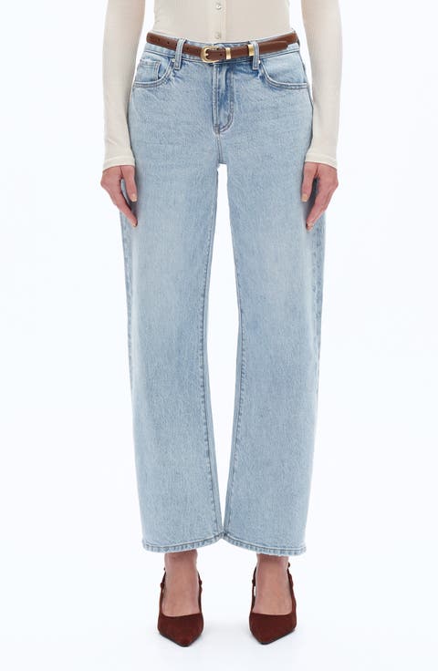 Mid Rise Barrel Jeans