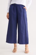 Eileen Fisher Organic Linen Crop Wide Leg Pants
