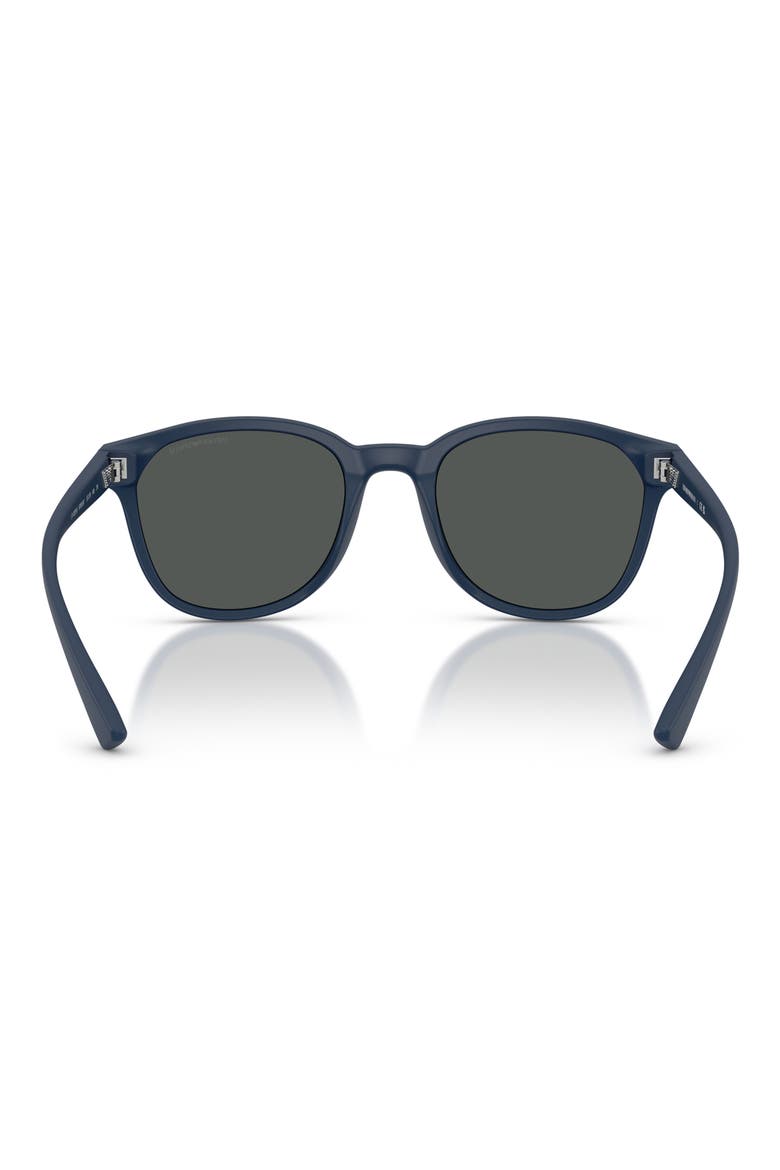 53mm Phantos Round Sunglasses, Alternate, color, MATTE NAVY BLUE / DARK GREY
