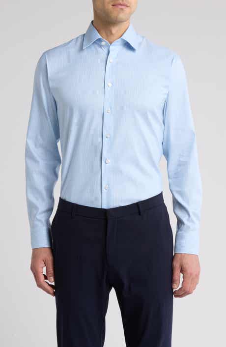 Nordstrom Trim Fit Gingham Premium Performance Dress Shirt