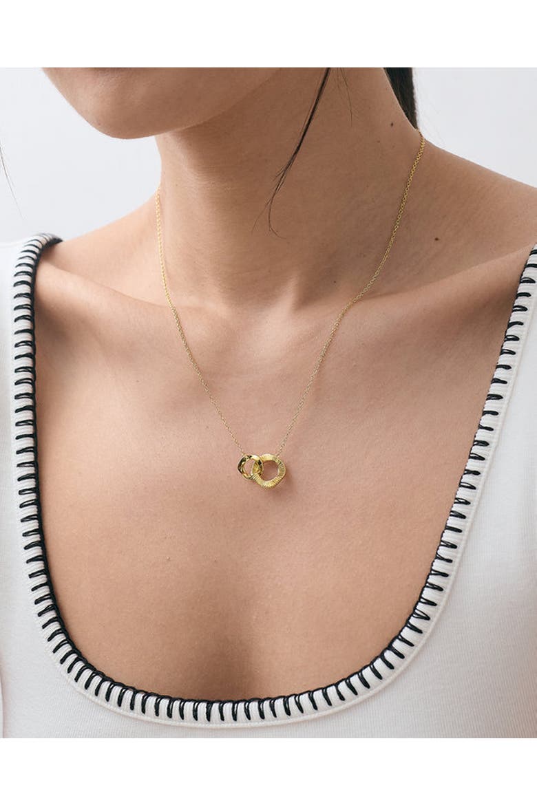 Gold Raye Link Necklace, Alternate, color, Gold