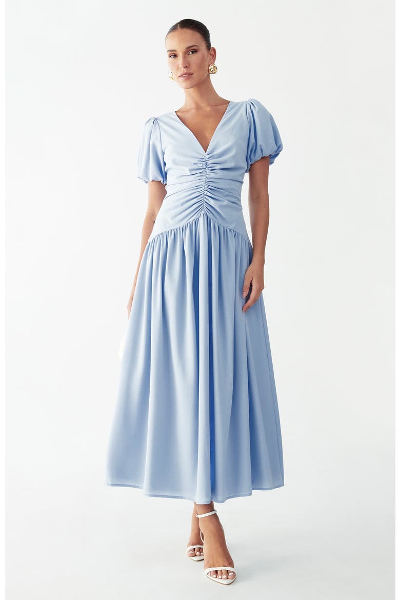 Zuri Midi Dress, Main, color, Sky Blue