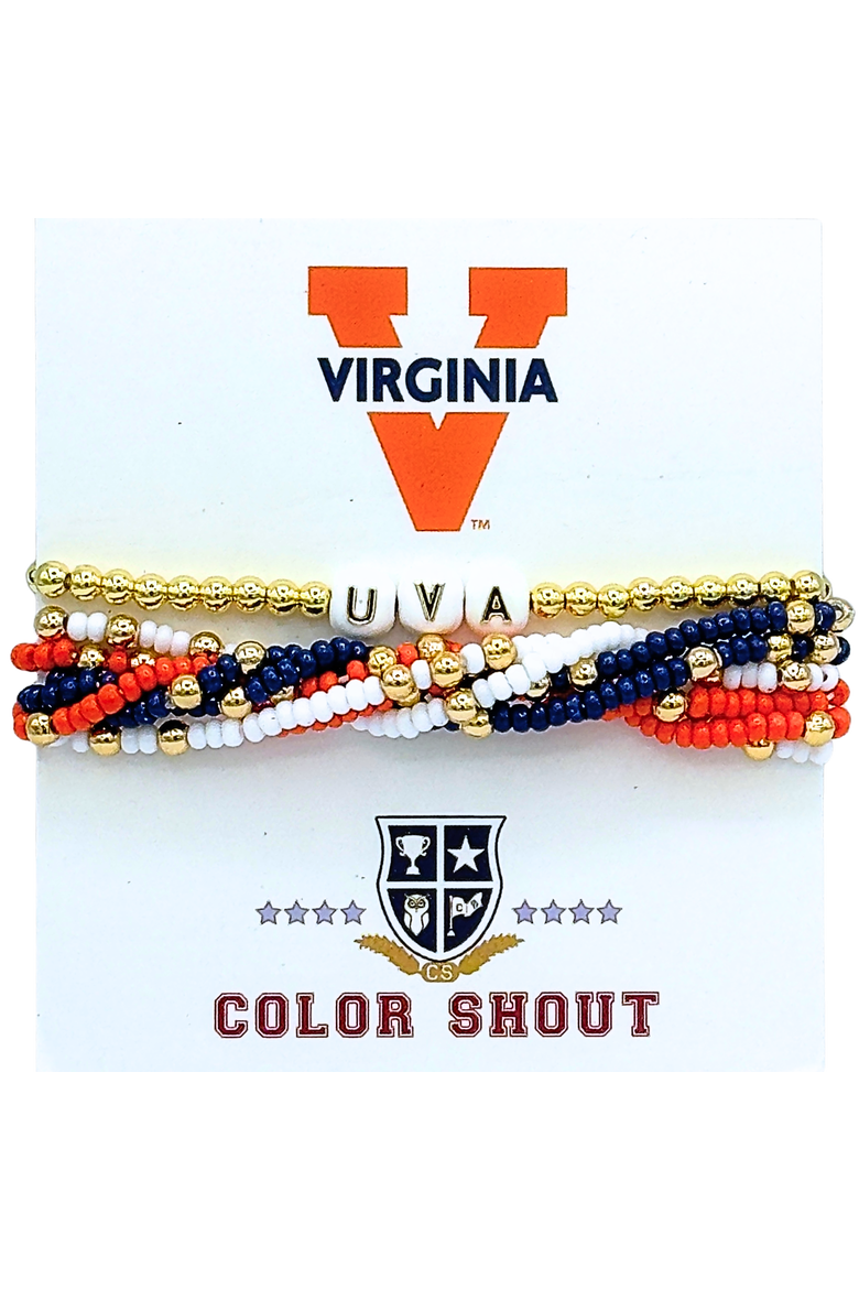 Virginia Lucky 7 Bracelet Set, Main, color, Yellow Gold