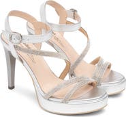 NeroGiardini Jeweled Platform Sandal