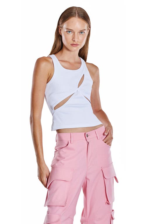 Mother Of All Ariel Rib Top In White