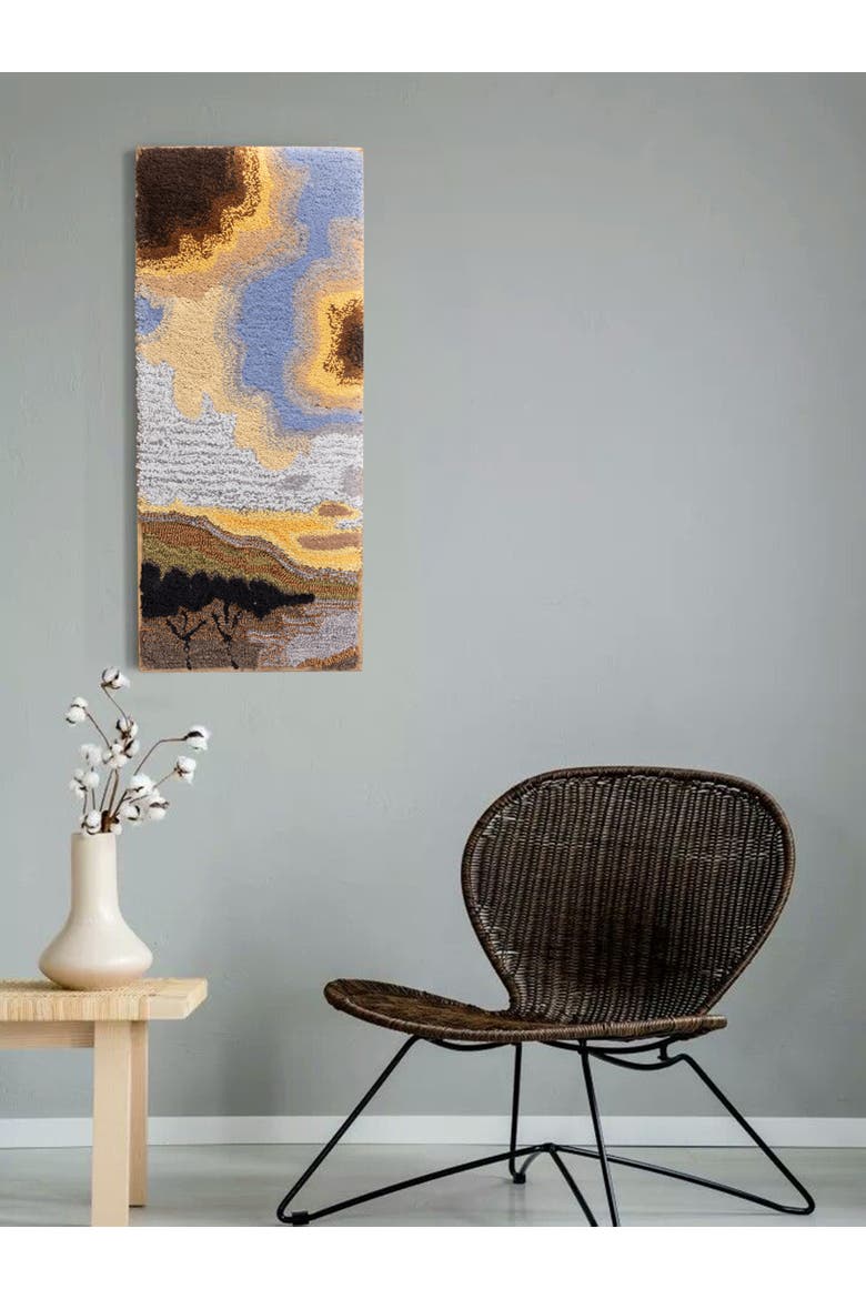Farida Tufted Wall Art 12"x28", Alternate, color, Multicolored