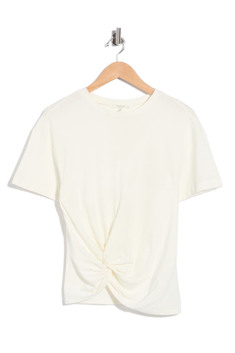 Mia Draped T-Shirt, Main, color, WHITE