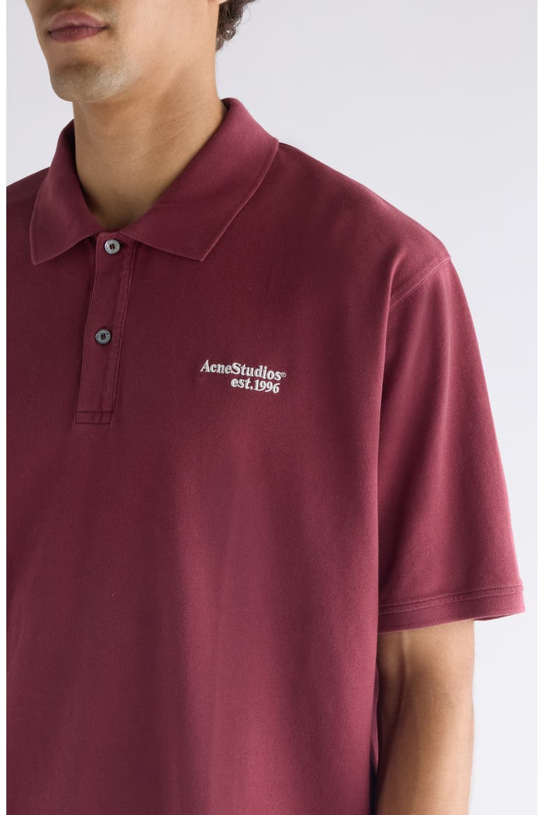 Egnes Logo Cotton Piqué Polo, Alternate, color, MAROON RED