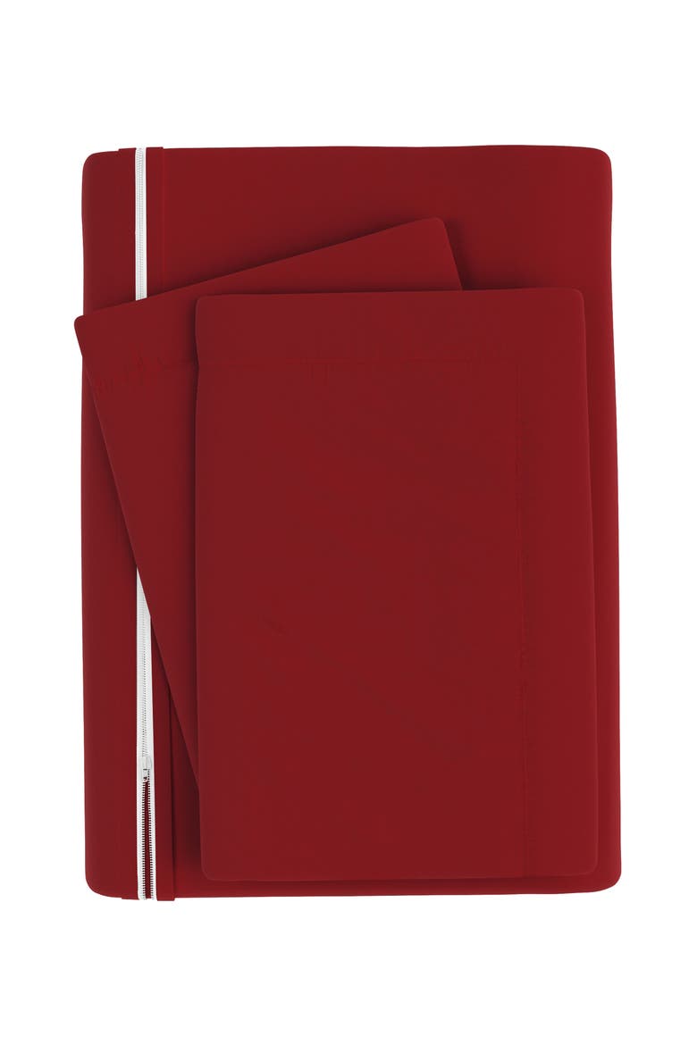 IENJOY HOME Premium Ultra Soft 3-Piece Duvet Cover Set, Main, color, BURGUNDY