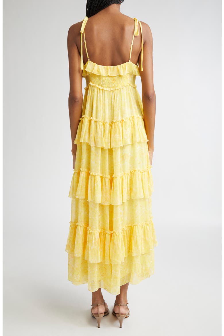 Painted Hydrangea Fadrid Maxi Dress, Alternate, color, MANGO SORBET MULTI