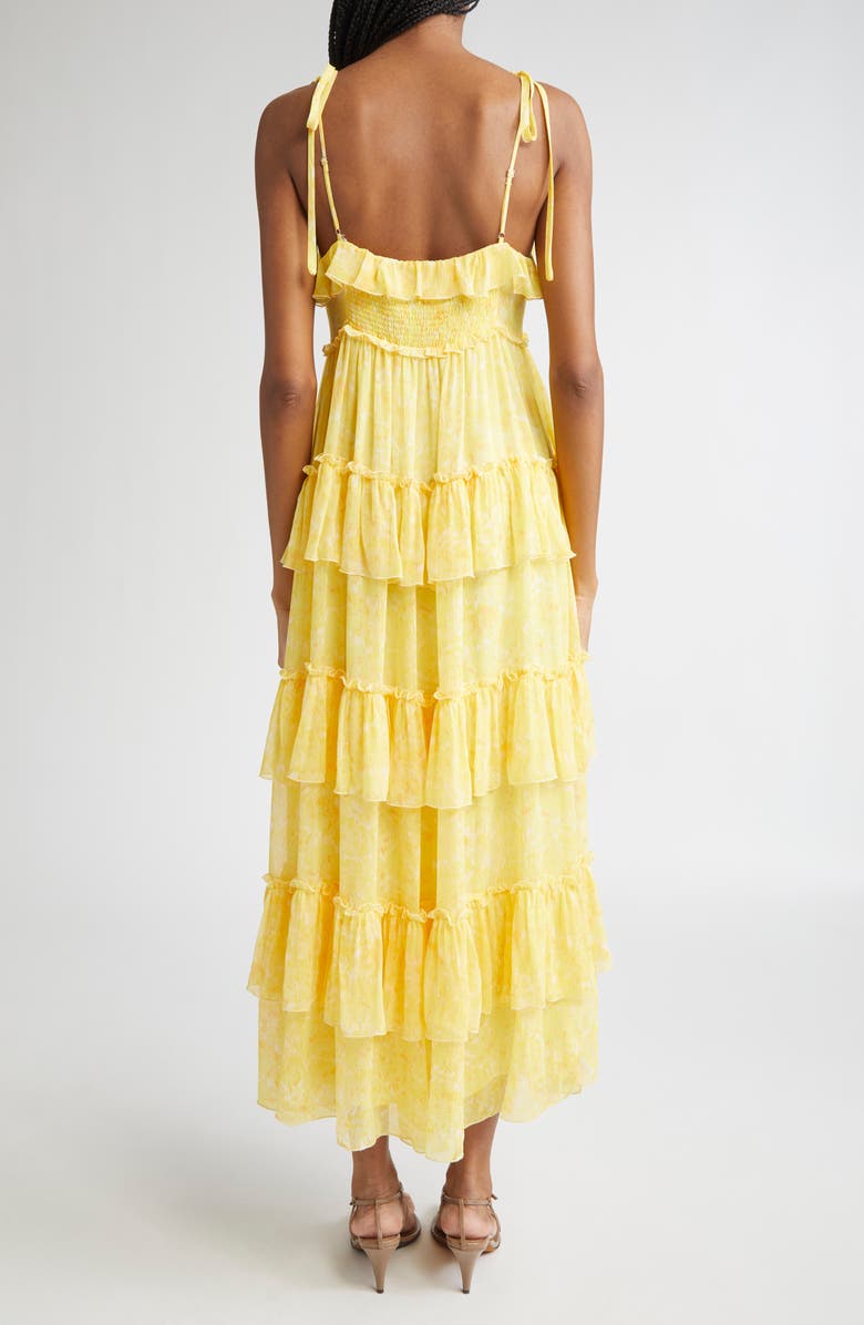 Cinq à Sept Painted Hydrangea Fadrid Maxi Dress, Alternate, color, Mango Sorbet Multi