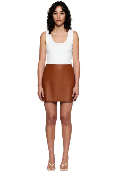 Rockefeller Leather Mini Skirt