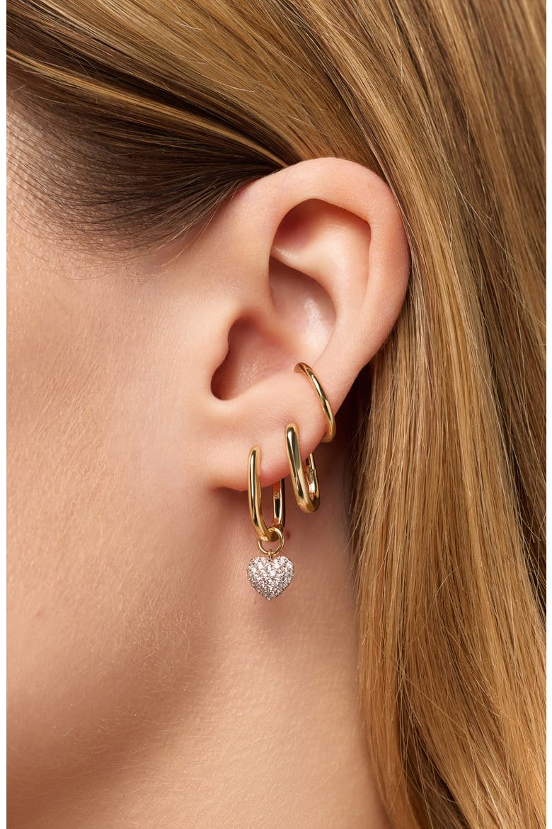 Ellery Hoop Earrings, Alternate, color, GOLD / CLEAR