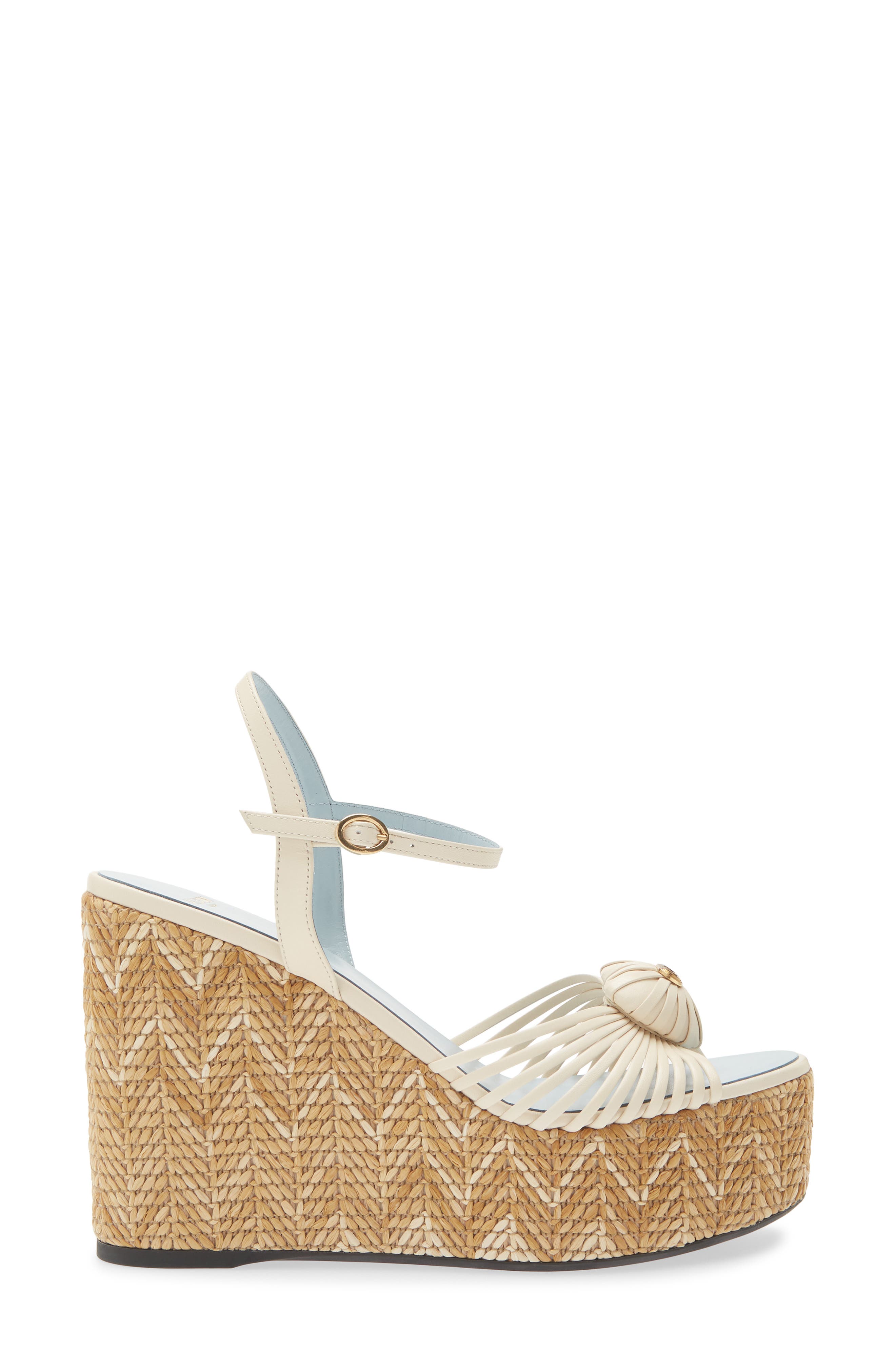 Platform Wedge Espadrille Sandal, Alternate, color, BUTTER
