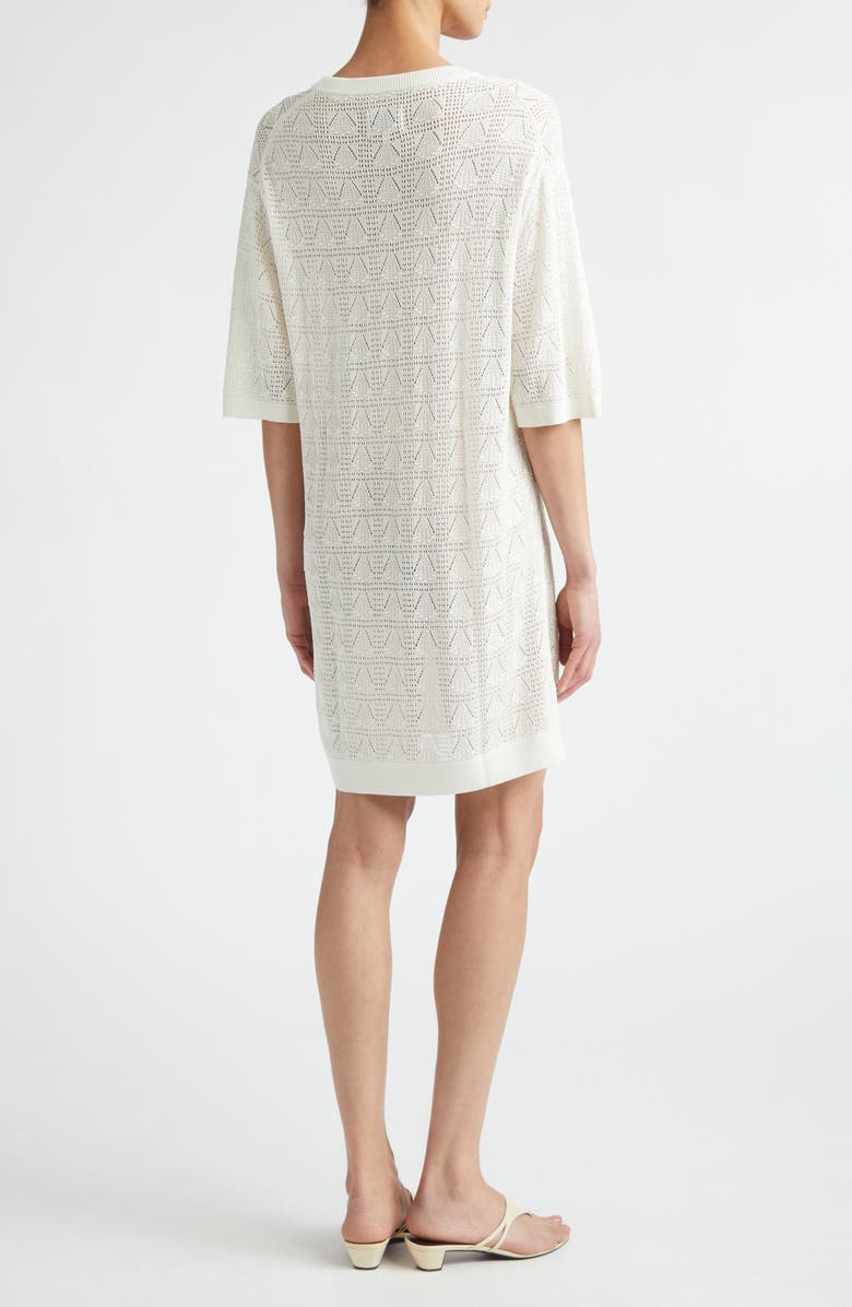LOULOU DE SAISON Armas Shell Knit T-Shirt Dress, Alternate, color, Ivory