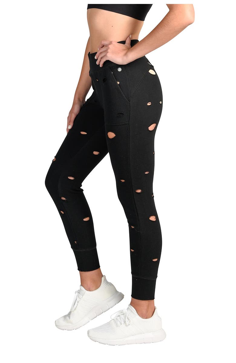 90 DEGREE BY REFLEX Distressed Jogger Pants, Alternate, color,