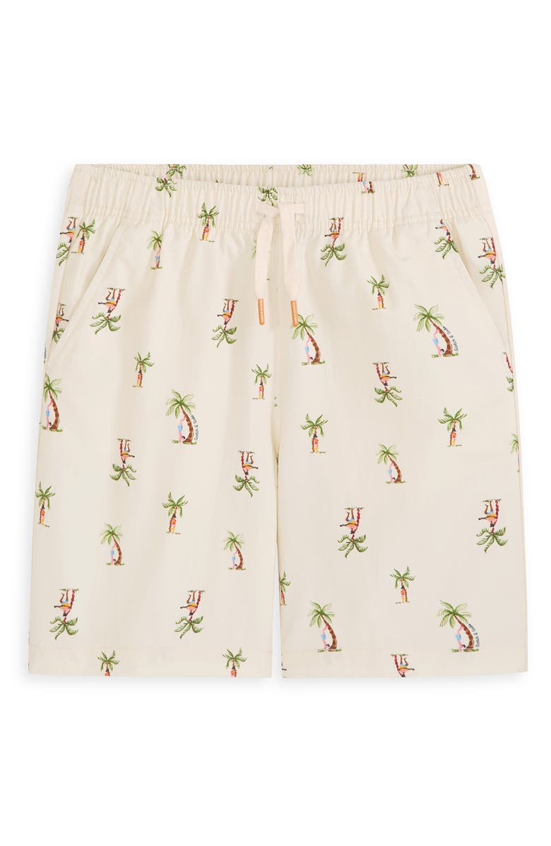 Scotch & Soda Kids' Half Panama Shorts, Main, color, Eggnog