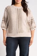 Wit & Wisdom Striped Dolman Sleeve Sweater