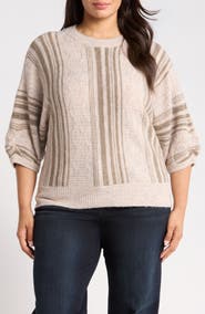 Wit & Wisdom Striped Dolman Sleeve Sweater