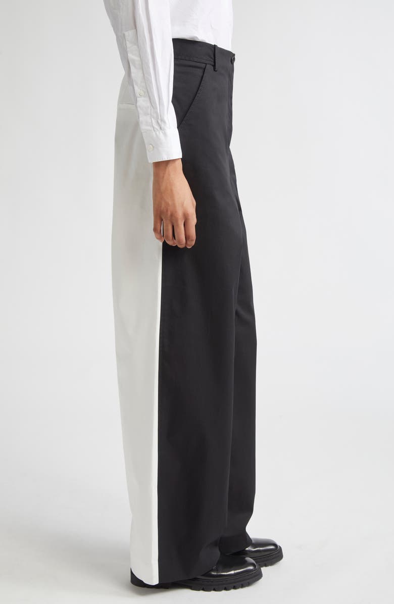 PARTOW Harrison Colorblock Stretch Cotton Pants, Alternate, color, Pepper