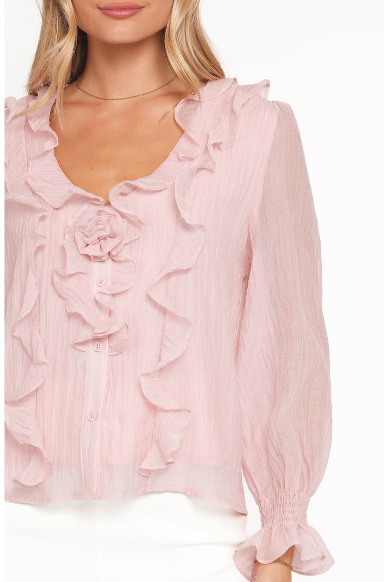 Lennon Ruffle Top, Alternate, color, BLUSH